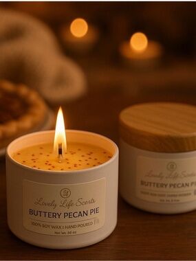 Lovely Life Scents Buttery Pecan Pie Soy Wax Candle